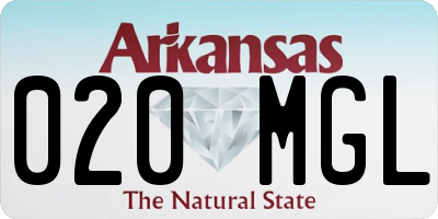 AR license plate 020MGL