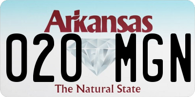 AR license plate 020MGN