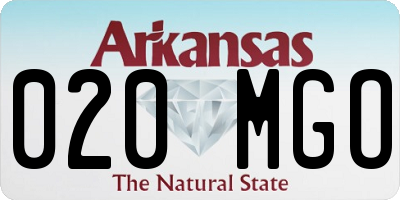 AR license plate 020MGO