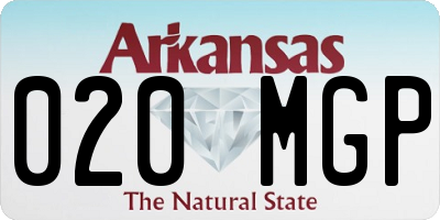 AR license plate 020MGP