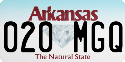 AR license plate 020MGQ