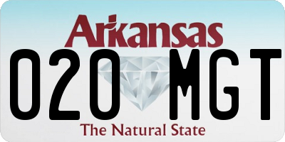 AR license plate 020MGT