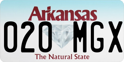 AR license plate 020MGX