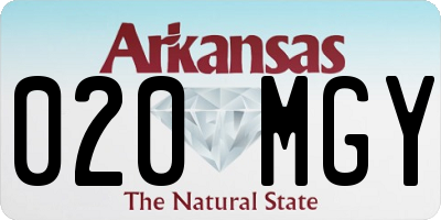 AR license plate 020MGY