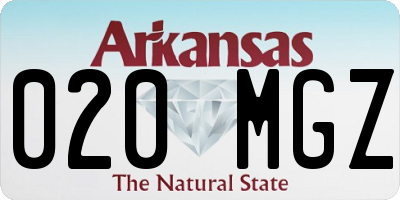 AR license plate 020MGZ