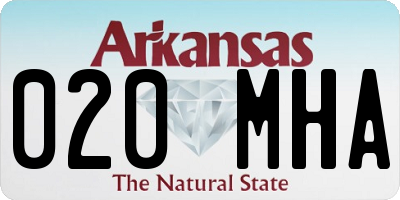 AR license plate 020MHA