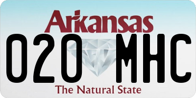 AR license plate 020MHC