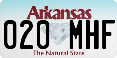 AR license plate 020MHF
