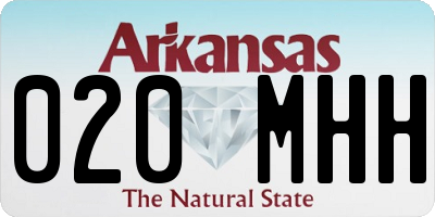 AR license plate 020MHH