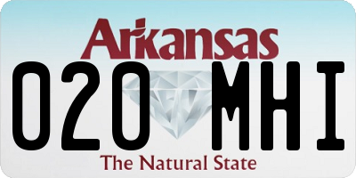 AR license plate 020MHI