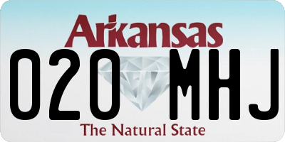 AR license plate 020MHJ