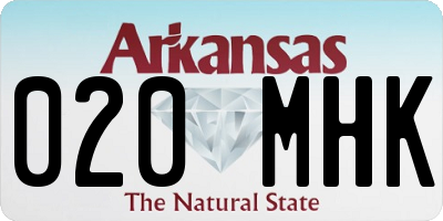 AR license plate 020MHK