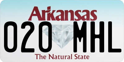 AR license plate 020MHL
