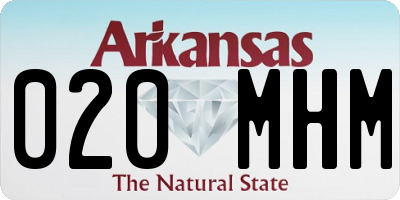 AR license plate 020MHM