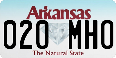 AR license plate 020MHO