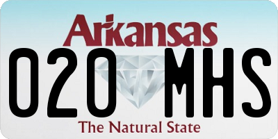 AR license plate 020MHS