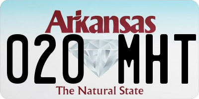 AR license plate 020MHT