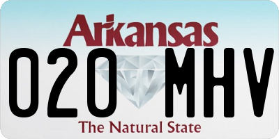 AR license plate 020MHV