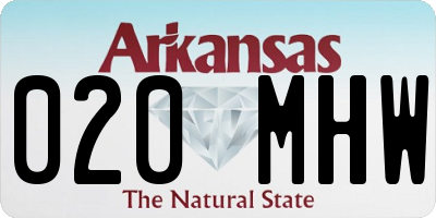 AR license plate 020MHW