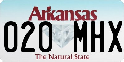 AR license plate 020MHX