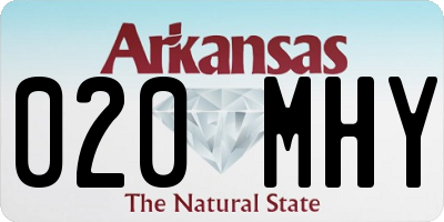 AR license plate 020MHY