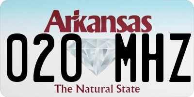 AR license plate 020MHZ