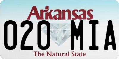 AR license plate 020MIA