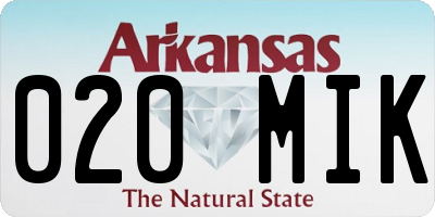 AR license plate 020MIK