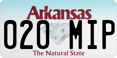 AR license plate 020MIP