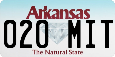 AR license plate 020MIT