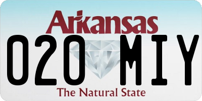 AR license plate 020MIY