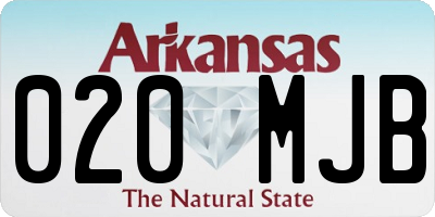 AR license plate 020MJB
