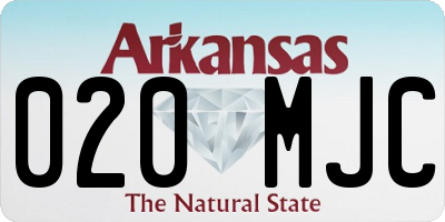 AR license plate 020MJC