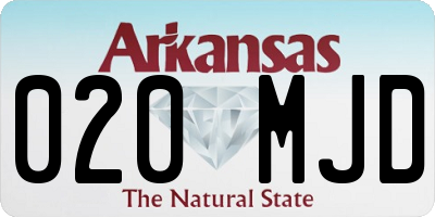 AR license plate 020MJD