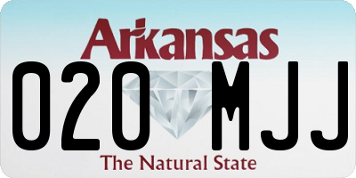 AR license plate 020MJJ