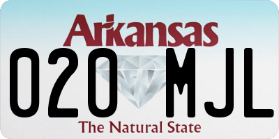 AR license plate 020MJL