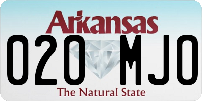 AR license plate 020MJO