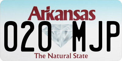 AR license plate 020MJP