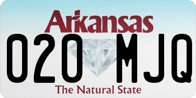 AR license plate 020MJQ