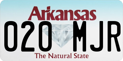 AR license plate 020MJR