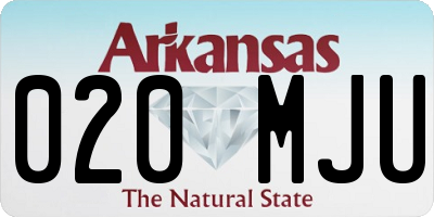 AR license plate 020MJU