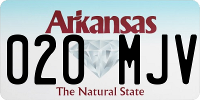 AR license plate 020MJV
