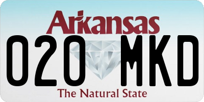 AR license plate 020MKD