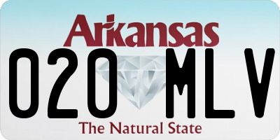 AR license plate 020MLV