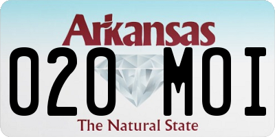 AR license plate 020MOI