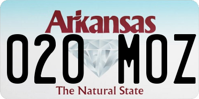 AR license plate 020MOZ