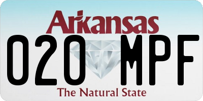 AR license plate 020MPF