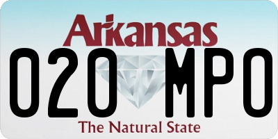 AR license plate 020MPO