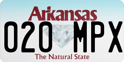 AR license plate 020MPX
