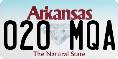 AR license plate 020MQA